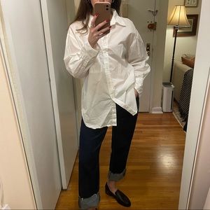 Mango Oversized White Button Down Shirt